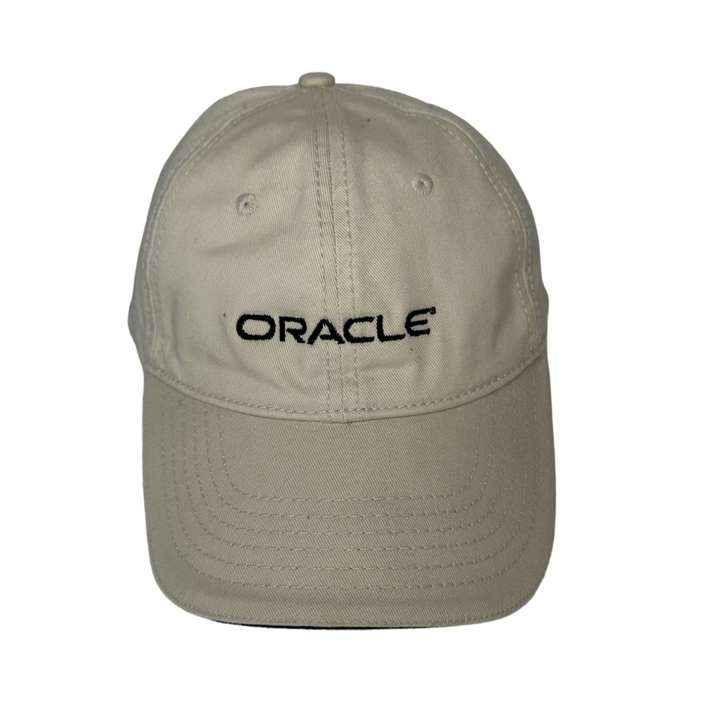 Oracle Cotton Beige Black Baseball Cap